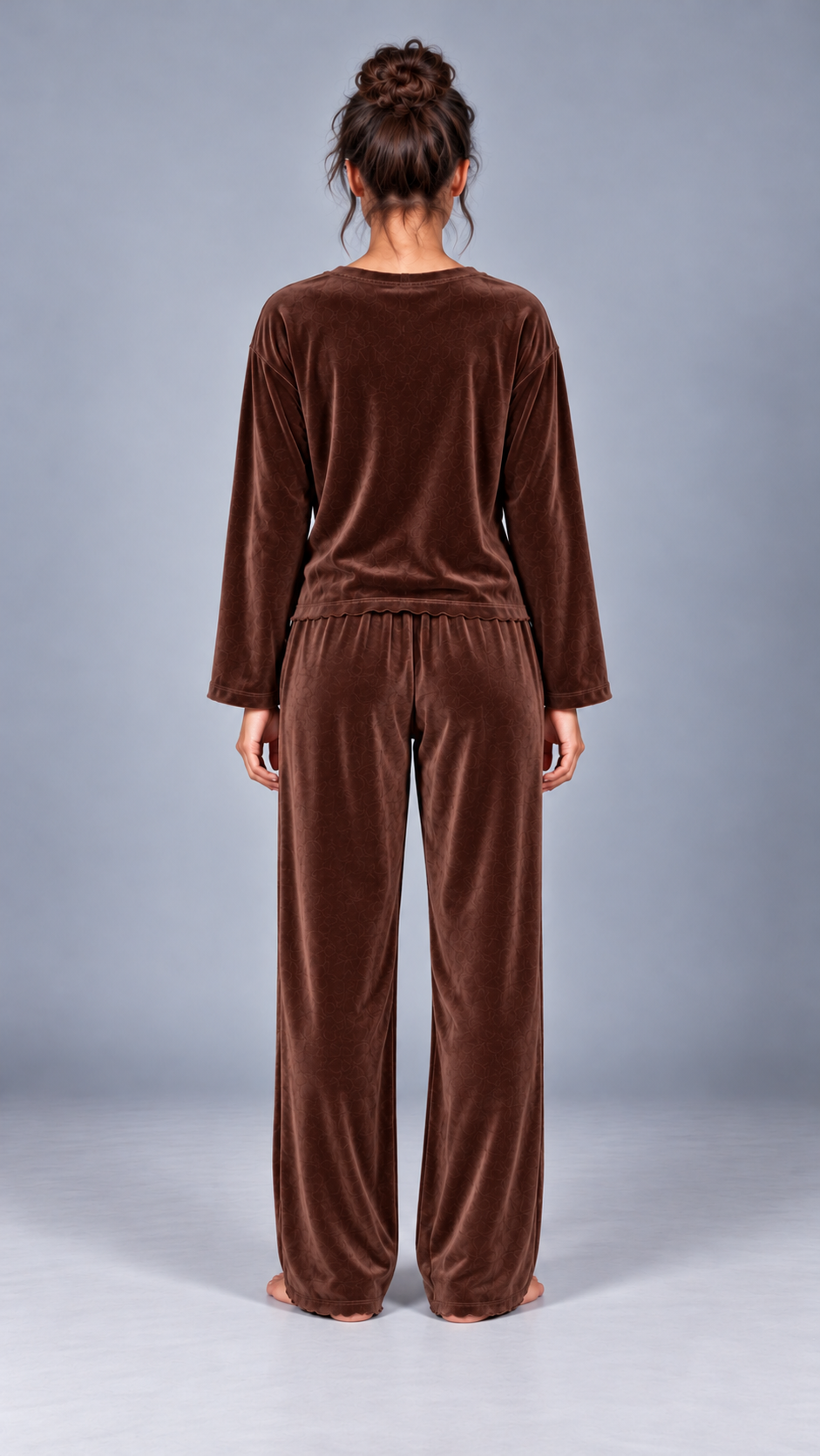 Mocha Velvet Pajama Set